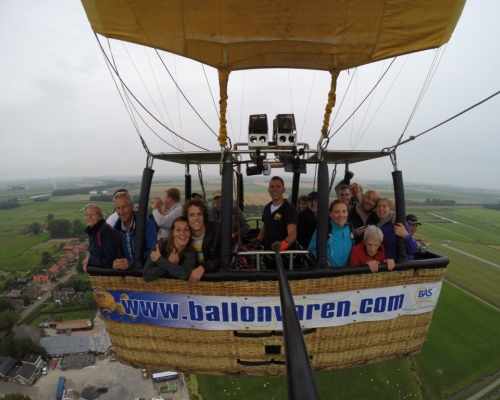 Luchtballonvaren boven Middenmeer naar Heerhugowaard